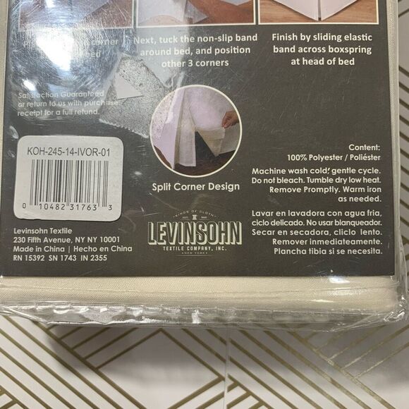 Good News Size Twin Easy to Use Wrap Around Tailored Bedskirt Cream New - Picture 5 of 5